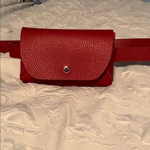 Small maroon fanny pack